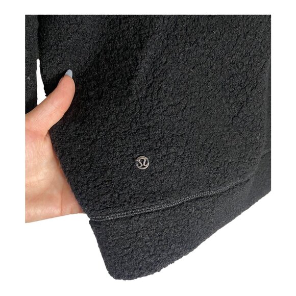 Lululemon So Sherpa Hooded Jacket Black-sz approx. 4 - Picture 4 of 10